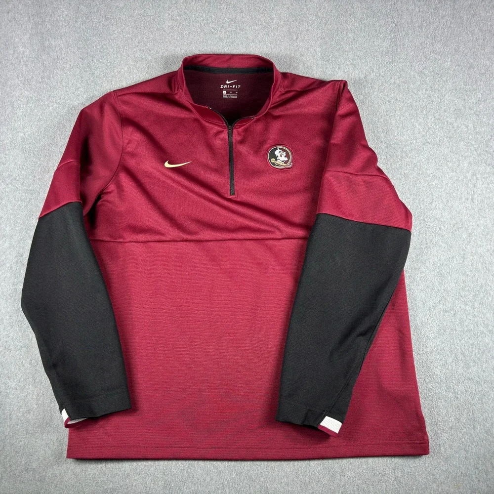 Nike Florida State Sweatshirt Mens XL 1/4 Zip Pullover Dri Fit